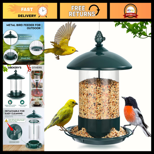 Hanging metal bird feeder for - metal,