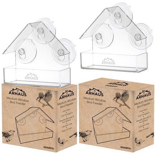 Glass window bird feeder - glass,