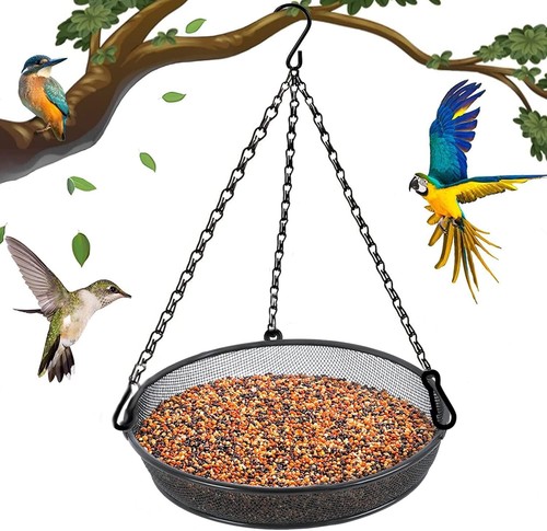 Hanging bird feeder - hanging, metal