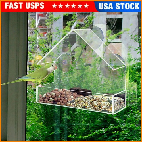 Clear window bird feeder - window,
