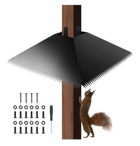 Metal squirrel baffle for 4x4 - squirrel,