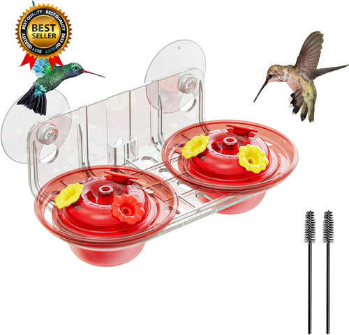 Window hummingbird feeder with - window,