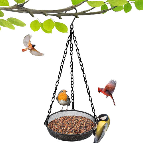 Hanging bird feeder - hanging, metal