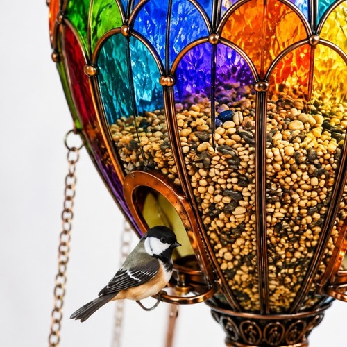 Bird feeder with suspended - feeder,